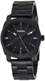 Fossil Machine Black Dial Black Steel Strap Watch for Men - FS4775