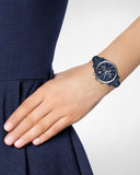 Fossil Boyfriend Sport Chronograph Blue Dial Blue Leather Strap Watch for Women - ES4113