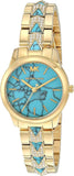 Michael Kors Petite Runway Mercer Blue Dial Gold Steel Strap Watch For Women - MK6673