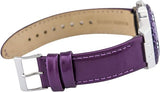 Guess Limelight Quartz Silver Dial Purple Leather Strap Watch For Women - W0775L6