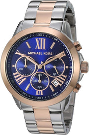 Michael Kors Bradshaw Chronograph Blue Dial Two Tone Steel Strap Watch For Women - MK6389