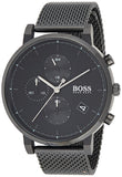 Hugo Boss Integrity Black Dial Black Mesh Bracelet Watch for Men - 1513813