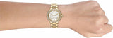 Michael Kors Camille Chronograph White Dial Gold Steel Strap Watch For Women - MK6994