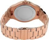 Michael Kors Lennox Three Hand Crystals Rose Gold Dial Rose Gold Steel Strap Watch For Women - MK6992