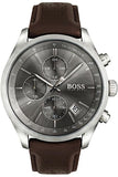 Hugo Boss Skymaster Grey Dial Brown Leather Strap Watch for Men - 1513787