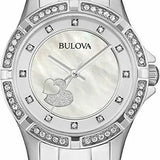 Bulova Crystal Silver Dial Silver Steel Strap Watch for Women - 96L226