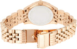 Michael Kors Lexington Quartz White Dial Rose Gold Steel Strap Watch For Women - MK3230