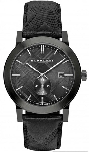 Burberry Unisex Silver Dial Black Leather Watch Burberry BU9008 The City Silver Dial Men main image 2