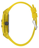 Guess Phoenix Multi Function Black Dial Yellow Rubber Strap Watch for Men - GW0203G6