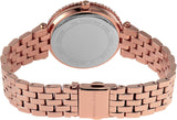 Michael Kors Darci Pave Silver Dial Rose Gold Steel Strap Watch For Women - MK4517