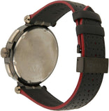 Versace V-Racer Aion Chronograph Black Dial Black Leather Strap Watch for Men - VBR030017