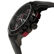 Maserati Ingegno Chronograph Black Dial Black Leather Strap Watch For Men - R8871619003