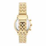 Fossil Neutra Chronograph Gold Dial Gold Steel Strap Watch for Women - ES5219