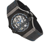 Maserati Potenza Automatic Black Dial Black Leather Strap Watch For Men - R8821108009