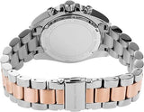 Michael Kors Bradshaw Chronograph White Dial Two Tone Steel Strap Watch For Women - MK7258