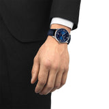 Tissot Chemin Des Tourelles Powermatic 80 Blue Dial Blue Leather Strap Watch for Men - T099.407.16.048.00