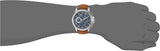 Michael Kors Ryker Chronograph Analog Blue Dial Brown Leather Strap Watch For Men - MK8518