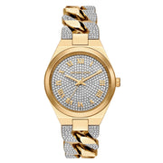 Michael Kors Lennox Pavé Crystals Silver Dial Two Tone Steel Strap Watch for Women - MK7487