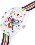 Guess Phoenix Analog White Dial White Silicone Strap Watch for Men - GW0720G1