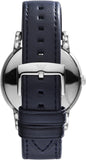 Emporio Armani Classic Quartz Blue Dial Black Leather Strap Watch For Men - AR1731