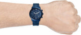 Fossil Neutra Chronograph Blue Dial Blue Steel Strap Watch for Men - FS5826