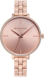 Michael Kors Charley Three-Hand Analog Rose Gold Dial Rose Gold Steel Strap Watch for Women - MK4400