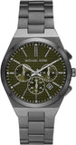 Michael Kors Lennox Chronograph Black Dial Black Steel Strap Watch For Men - MK9146