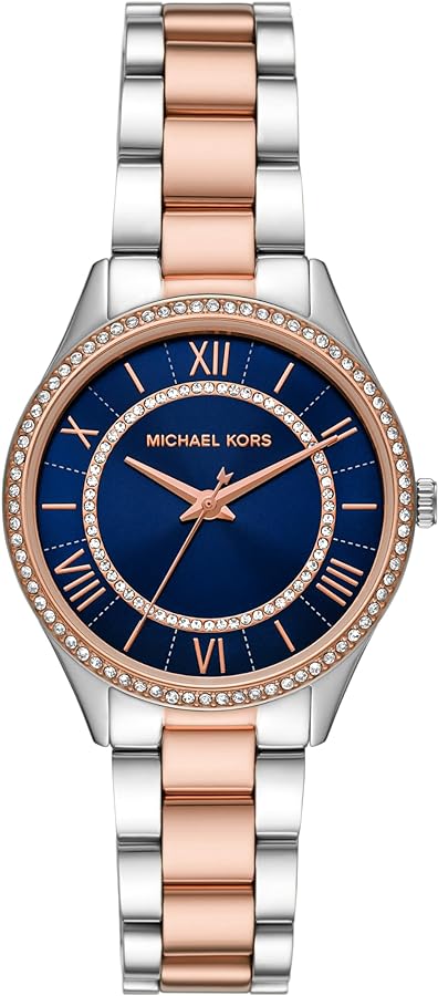 Michael Kors Lauryn Quartz Blue Dial Two Tone Steel Strap Michael Kors Lauryn Quartz Blue Dial Two Tone Steel Strap