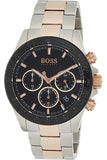 Hugo Boss Here Chronograph Black Dial Two Tone Steel Strap Watch for Men - 1513757