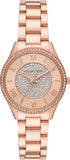 Michael Kors Lauryn Three-Hand Crystals Rose Gold Dial Rose Gold Steel Strap Watch for Women - MK4736