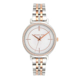 Michael Kors Cinthia Mother of Pearl Dial Two Tone Steel Strap Watch For Women - MK3831