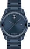 Movado Bold Verso Blue Dial Blue Steel Strap Watch for Men - 3600862