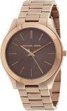 Michael Kors Runway Quartz Brown Dial Brown Steel Strap Watch For Women - MK3418