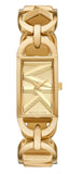 Michael Kors Empire Three Hand Gold Dial Gold Steel Strap Watch For Women - MK7406