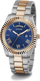 Guess Quartz Blue Dial Two Tone Steel Strap Watch For Men - GW0265G12