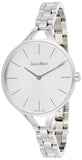 Calvin Klein Graphic White Dial Silver Steel Strap Watch for Women - K7E23146