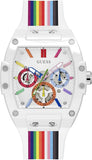 Guess Phoenix Analog White Dial White Silicone Strap Watch for Men - GW0720G1