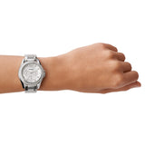 Fossil Riley Multifunction Silver Dial Silver Steel Strap Watch for Women - ES3202