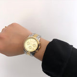 Michael Kors Runway Gold Dial Two Tone Steel Strap Watch for Women - MK5137