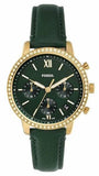 Fossil Neutra Chronograph Green Dial Green Leather Strap Watch for Women - ES5239