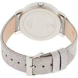 Guess Sparkle Butterfly White Dial Silver Leather Strap Watch For Women - GW0008L1