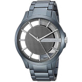 Armani Exchange Hampton Skeleton Grey Dial Blue Steel Strap Watch For Men - AX2401