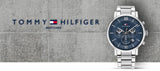 Tommy Hilfiger Evan Chronograph Blue Dial Silver Steel Strap Watch For Men - 1710409