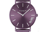 Coach Perry Purple Dial Purple Mesh Bracelet Watch for Women - 14503484