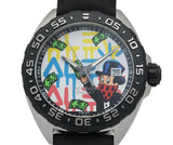 Tag Heuer Formula 1 Alec Monopoly Edisi Khusus Jam Tangan Tali Karet Hitam untuk Pria - WAZ1119.FT8023