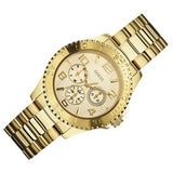 Guess BFF Multifunction Gold Dial Gold Steel Strap Watch for Men - W0231L2