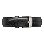 Daniel Wellington Classy Sheffield White Dial Black Leather Strap Watch For Women - DW00100068