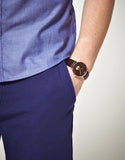 Emporio Armani Classic Brown Dial Brown Leather Strap Watch For Men - AR0383