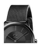 Calvin Klein Minimal Black Dial Black Mesh Bracelet Watch for Men - K3M224B1