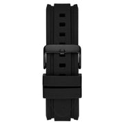 Guess Commander Black Dial Black Rubber Strap Watch for Men - GW0211G3